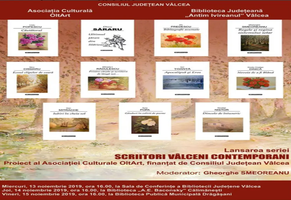 Lansarea seriei "Scriitori valceni contemporani", la Ramnicu Valcea
