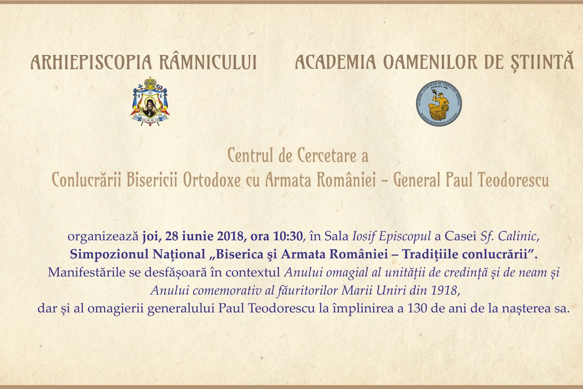 Simpozion național la Mănăstirea Dintr-un Lemn