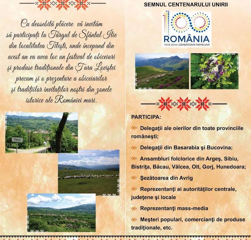 Festival de obiceiuri și produse tradiționale la Titești !