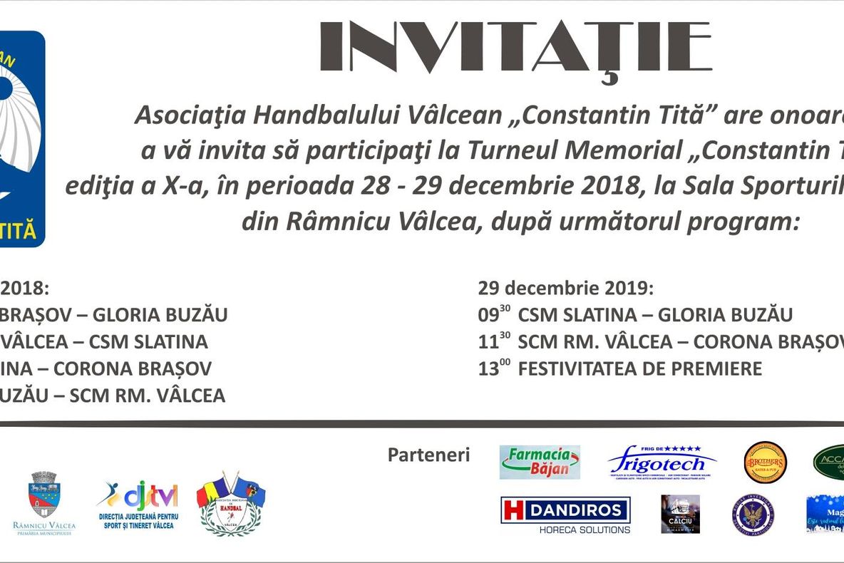 Memorialul "Constantin Tită" la handbal feminin, începe vineri !