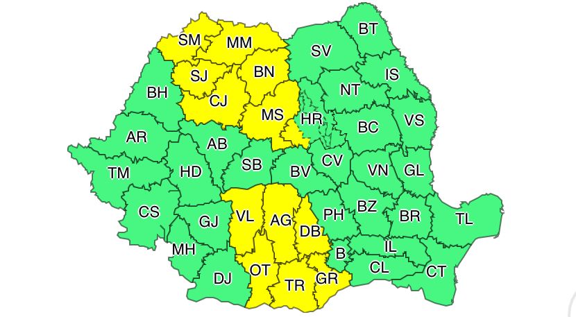 Continuă să plouă în estul Olteniei