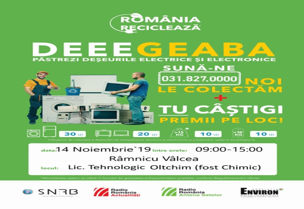 Locuitorii din Râmnicu Vâlcea participă la campania de colectare ”România reciclează”