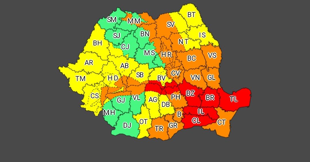 O nouă alertă meteo