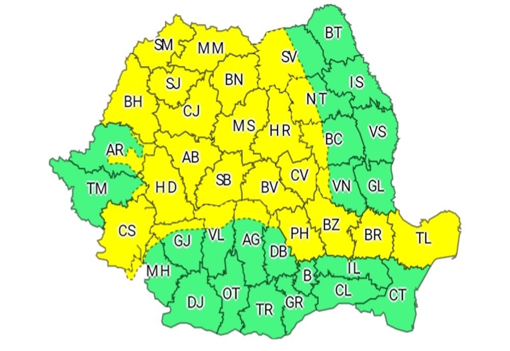 Intensificări ale vântului, instabilitate atmosferică, începând din această seară