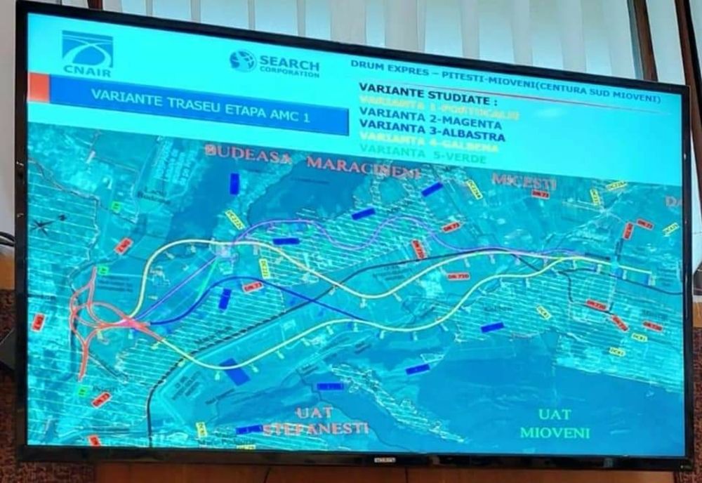 Două variante pentru drumul expres Piteşti-Braşov, secţiunea Piteşti - Mioveni