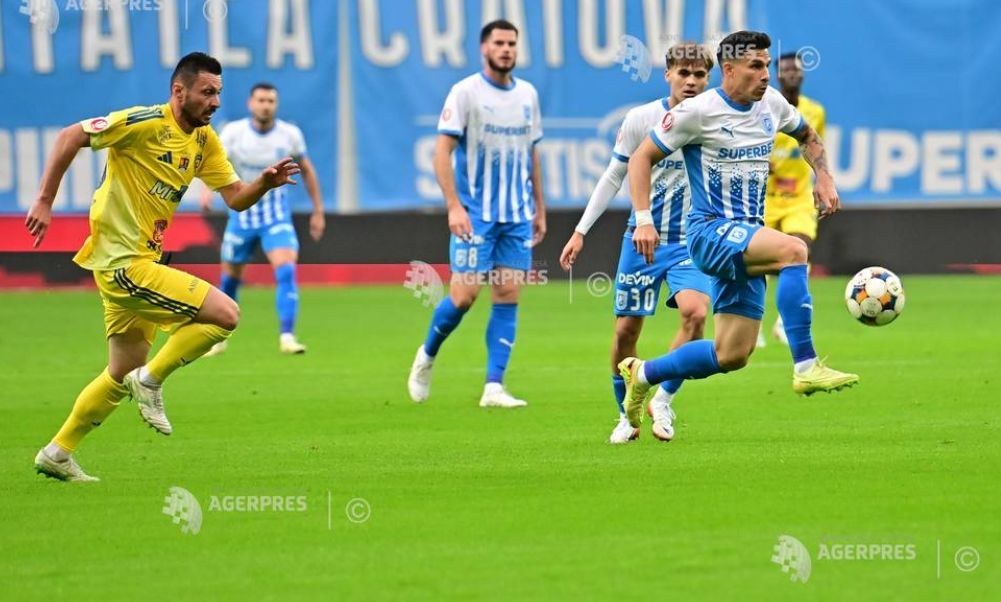 Fotbal: Universitatea Craiova, victorie la scor de forfait în Superligă, 3-0 cu Unirea Slobozia