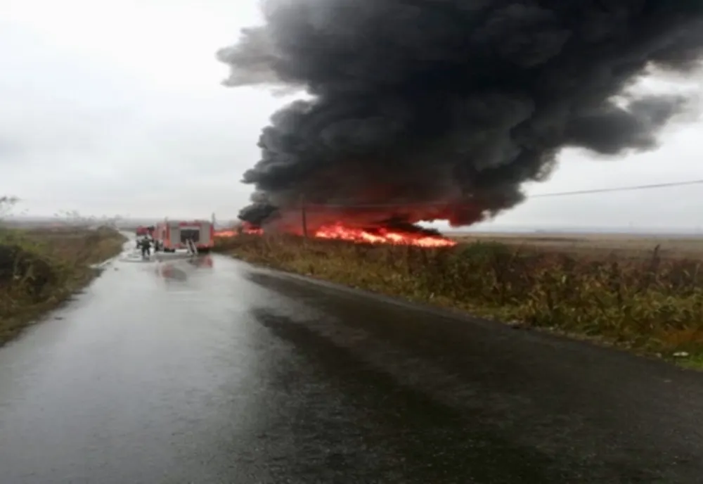 O nouă avertizare RO ALERT emisă luni în zona depozitului de cauciucuri din Drăgăşani