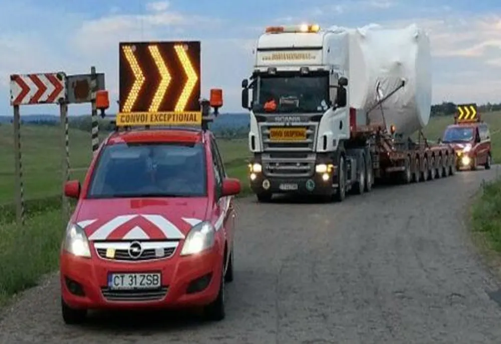 Transport agabaritic, pe ruta Sibiu - Milcoiu