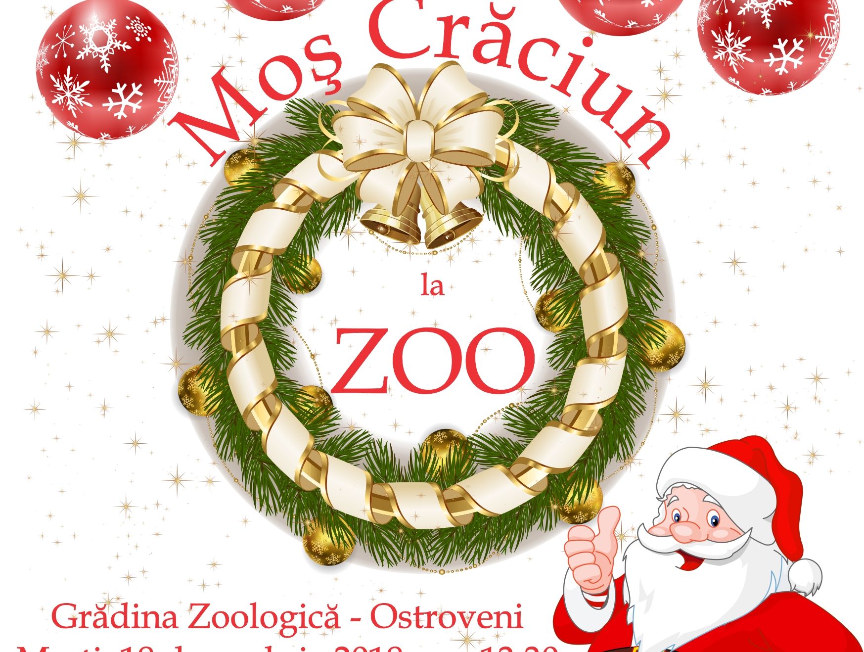 afis Mos Craciun la Zoo