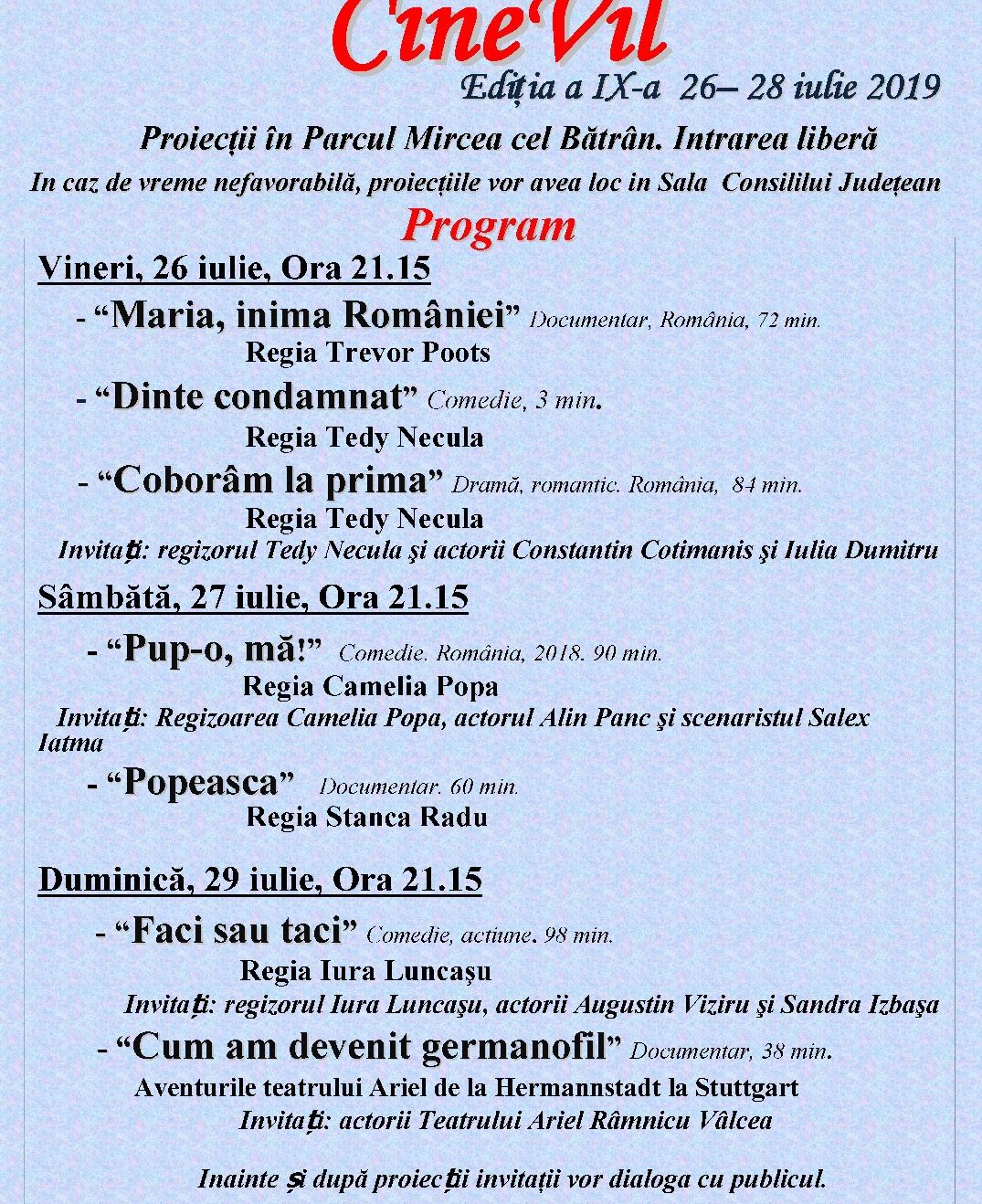 Afis CineVil 2019