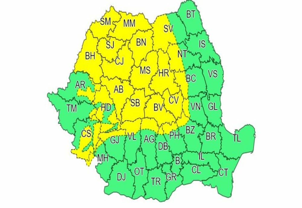 Vânt puternic în mai multe județe din țară