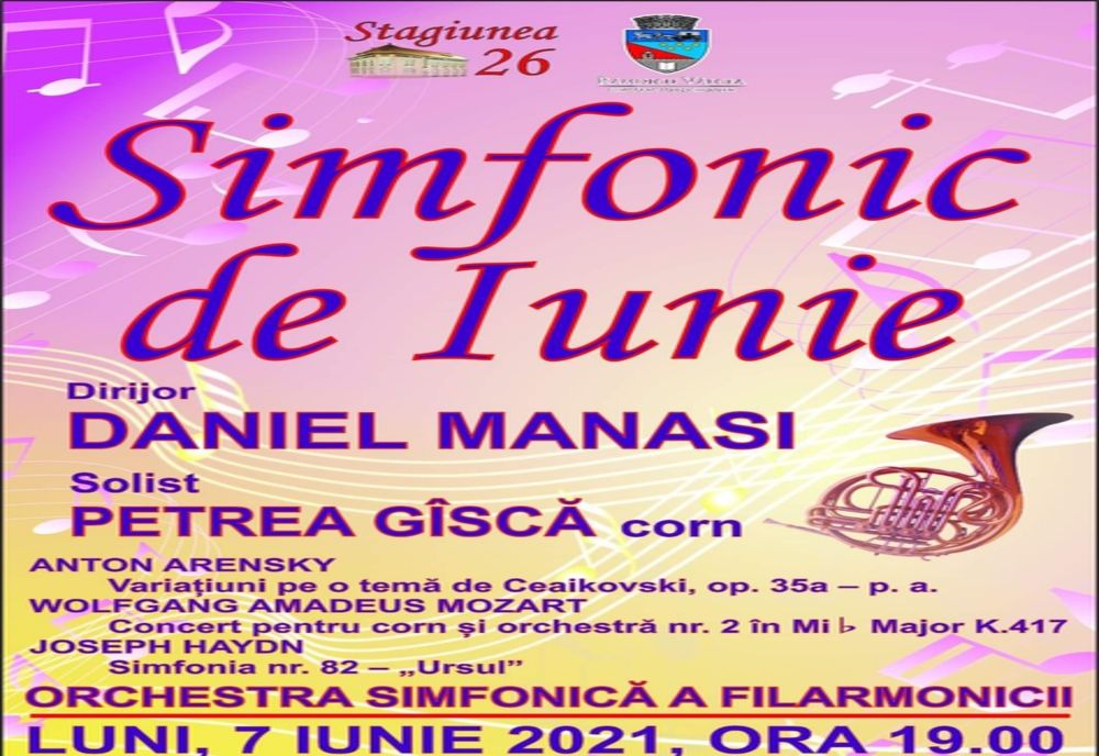 Melomanii vâlceni sunt invitați luni seara la simfonia de iunie
