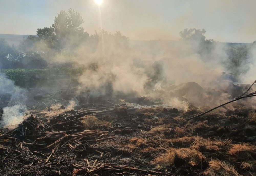 Zece tone de furaje mistuite de flăcări. Unde s- a întâmplat asta
