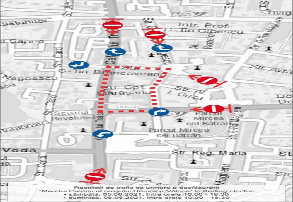 Restricții de circulație în Râmnicu Vâlcea 
