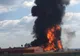 Incendiul din Mihăești oprit după patru ore. Există pericolul reaprinderii și scurgerii de substanțe inflamabile