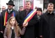 Prima zăpadă peste Râmnic în timpul paradei Zilei Naționale a României